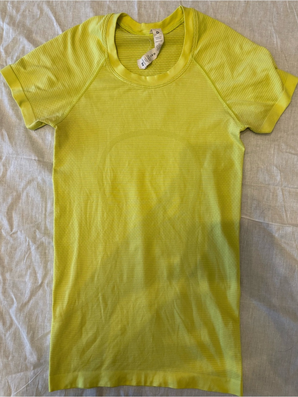 Lulu yellow Short Sleeve Active Tee - Yellow.  Swiftly Tech